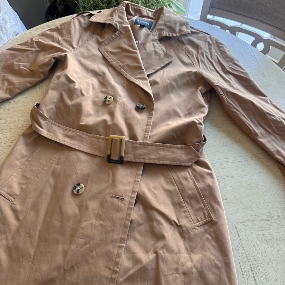 Express Double-Breasted Tan Trench Coat